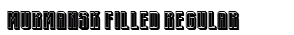Murmansk Filled Regular Font Preview