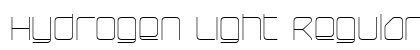 Hydrogen Light Regular Font Preview