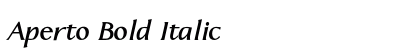Aperto Bold Italic Font Preview