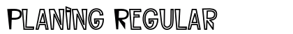 Planing Regular Font Preview
