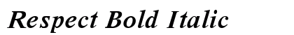 Respect Bold Italic preview Respect Bold Italic preview