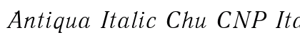 Antiqua Italic Chu CNP Italic Font Preview
