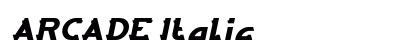 ARCADE Italic Font ARCADE Italic Font Preview