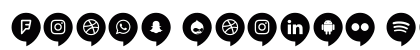 Icons Social Media 14 Regular Font Preview