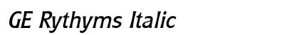 GE Rythyms Italic Font Preview