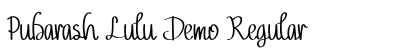 Pubarash Lulu Demo Regular Font Preview