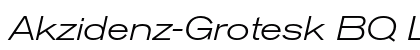 Akzidenz-Grotesk BQ Light Extended Italic Preview