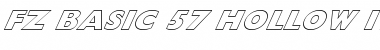 FZ BASIC 57 HOLLOW ITALIC Font