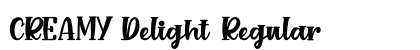 CREAMY Delight Regular Font Preview