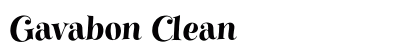 Gavabon Clean Font Preview