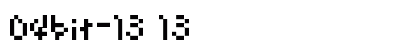 04bit-13 13 Font Preview