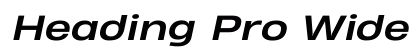 Heading Pro Wide Trial Bold Italic Preview