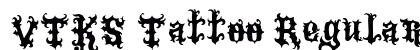 VTKS Tattoo Regular Font Preview