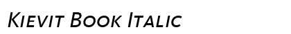 Kievit Book Italic Preview