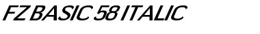 FZ BASIC 58 ITALIC Font