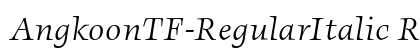 AngkoonTF-RegularItalic Regular Font Preview