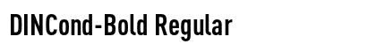 DINCond-Bold Regular font free download