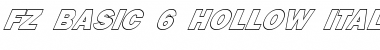 FZ BASIC 6 HOLLOW ITALIC Font