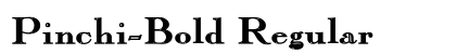Pinchi-Bold Regular Font Preview