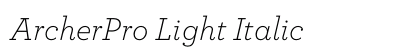 ArcherPro Light Italic Preview