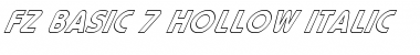 Download FZ BASIC 7 HOLLOW ITALIC Font