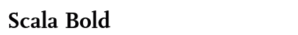 Scala Bold Font Preview