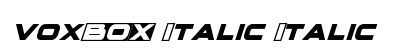 voxBOX Italic Italic