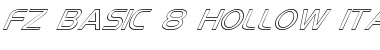 FZ BASIC 8 HOLLOW ITALIC Normal Font