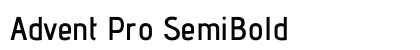 Advent Pro SemiBold preview