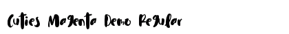 Cuties Magenta Demo Regular Font Preview
