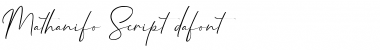 Mathanifo Script Regular Font