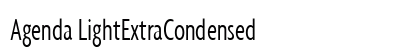 Agenda LightExtraCondensed Font Agenda LightExtraCondensed Font Preview