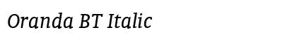 Oranda BT Italic font free download