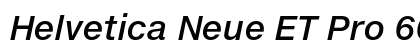 Helvetica Neue ET Pro 66 Medium Italic font free download