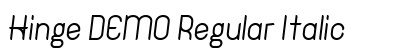 Hinge DEMO Regular Italic preview
