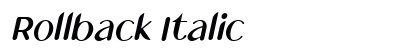 Rollback Italic preview Rollback Italic preview