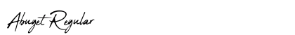 Abuget Regular Font Preview