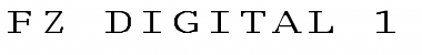 FZ DIGITAL 1 EX Font