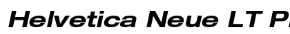 Helvetica Neue LT Pro 73 Bold Extended Oblique Preview