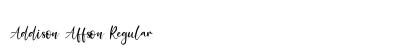 Addison Affson Regular Font Preview
