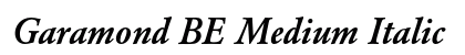 Garamond BE Medium Italic preview