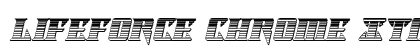 Lifeforce Chrome Italic Italic Font Preview