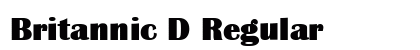 Britannic D Regular font free download