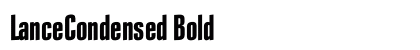 LanceCondensed Bold (OpenType) Font Preview