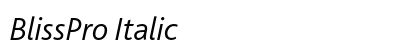 BlissPro Italic preview