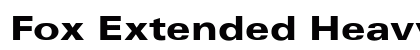 Fox Extended Heavy Regular Font Preview