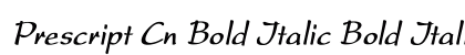 Prescript Cn Bold Italic Bold Italic