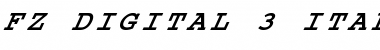 Download FZ DIGITAL 3 ITALIC Font