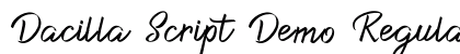 Dacilla Script Demo Regular (OpenType) Font Preview