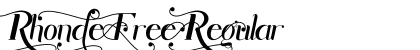 Rhonde Free Regular Font Preview